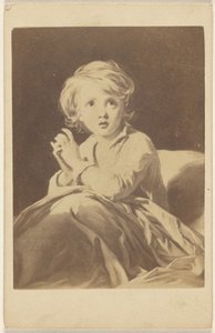 Copy of a Painting Depicting a Child Praying in Bed