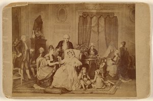 Copy of an Unknown Work of Art: A Woman Seated, with Foot on a Pillow, Being Served