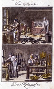 Craft Craft: Copper Smelter and Dinandier in Their Workshops by Unknown artist