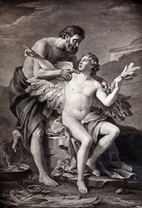 Daedalus and Icarus. 19th Century Engraving. by Unknown artist