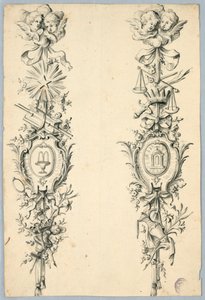 Design for Two Trophies Referring to the Virgin by Unknown artist