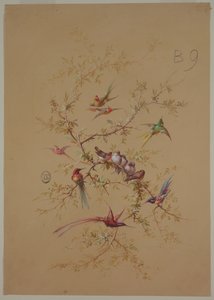 Design for Wallpaper and Textile: Flowers and Birds