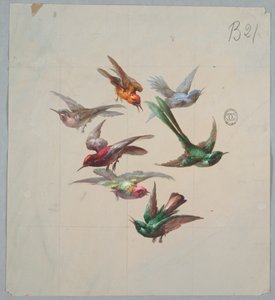Design for Wallpaper and Textiles: Birds by Unknown artist