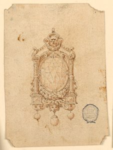 Design for a Brooch with Oval Diamond by Unknown artist