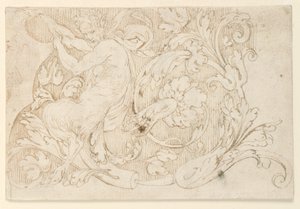 Design for a Detail of an Arabesque Frieze by Unknown artist