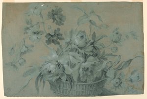 Design for a Flower Basket Motif by Unknown artist