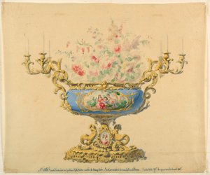 Design for a Jardiniere and Candelabrum by Unknown artist
