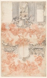 Design for a Painted Ceiling and the Decoration of a Short Wall Illustrating the Seasons by Unknown artist