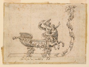 Design for a Salt Cellar in the Shape of a Sleigh by Unknown artist