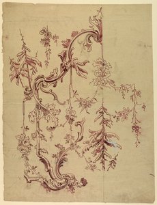 Design for a Woven or Printed Fabric or Wallpaper by Unknown artist