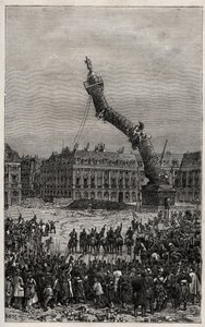 Destruction of the Vendome Column during the Commune by Unknown artist