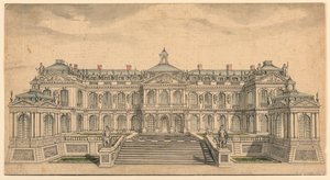 Elevation of a Garden Facade for a Small French Palace