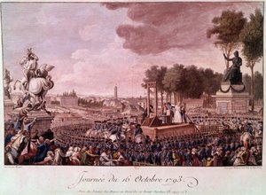 Execution of Marie Antoinette: Queen Marie Antoinette on the Scaffold on October 16 by Unknown artist