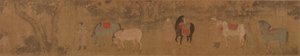 Figures and Horses in Landscape by Unknown artist
