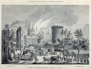 Fire of the Cathedral St André, Bordeaux, August 25 by Unknown artist
