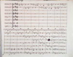 First Page of the Score of the Sixth Symphony by Luigi Boccherini by Unknown artist