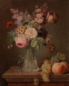 Flower Piece in Glass Vase