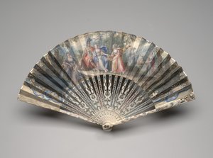 Folding fan with a classical subject, possibly an allegory of marriage, c.1750s-60s by Unknown artist