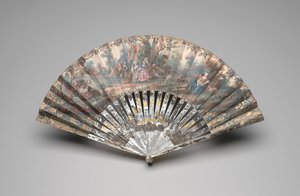 Folding Fan with a Pastoral Scene by Unknown artist