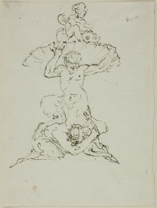 Fountain with Satyr and Putto (front); Punchinello (back) by Unknown artist