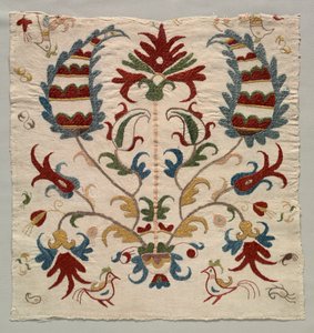 Fragment of Pillow Cover or Panel of Bedspread