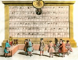 Freemasonry: Meeting of English Freemasons with Symbols of the Main Masonic Lodges by Unknown artist