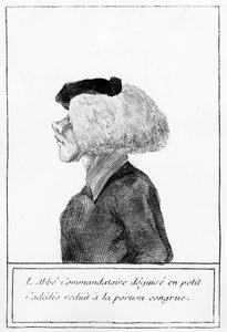 French Revolution: After the Provision of Clergy Property to the Nation, a Representation of a Disguised Abbot - Engraving by Unknown artist