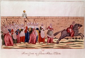French Revolution of 1789: Avant-Garde des Femmes Going to Versailles on 5 October 1789 by Unknown artist