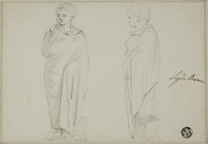 Frontal and Side Views of Statue of Boy Dressed in Toga by Unknown artist