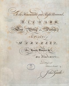 Frontispiece of The Psalms by Benedetto Marcello
