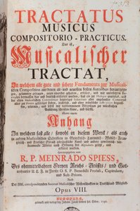 Frontispiece of Tractatus musicus, by Meinrad Spiess by Unknown artist