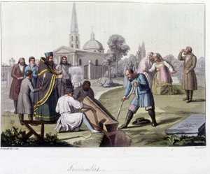 Funeral According to the Orthodox Rite in Russia - in The Old and Modern Costume