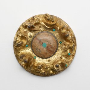 Gilt Bronze Plaque with Animals in a Landscape by Unknown artist