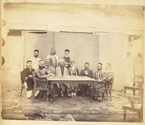 Group Portrait of Men, India by Unknown artist