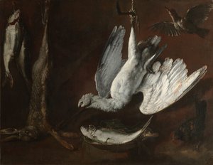 Hare, Spoonbill, and Fish by Unknown artist