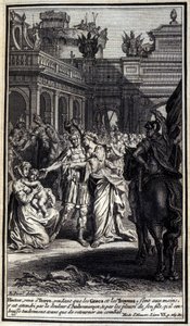 Hector Afflicted by the Pain of Andromaque and the Crying of His Son, Illustration of Book VI of the Iliad of Homer by Unknown artist