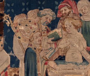 History of Saint Piat and Saint Eleutherius, Scene 13: Baptism of Blanda (detail)