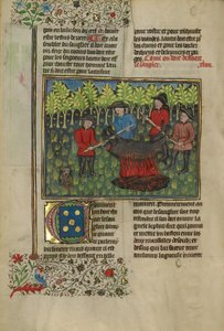 Hunters Dismembering a Boar