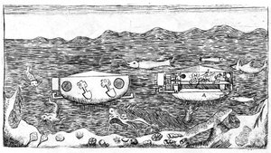 Illustration of the End of the 18th Century on How to Navigate Under Water by Unknown artist