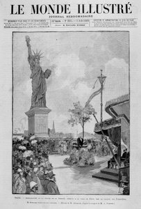 Inauguration of the Statue of Liberty in reduction (replica), offered to the City of Paris by the United States - in 