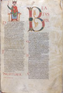 Incipit David, Beatus; Initial of the Psalms, 11th Century