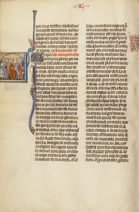 Initial E: An Attorney with Clients before a Judge by Unknown artist