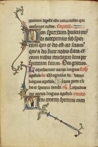 Initial N: Saint Paul with a Sword; Initial V: Saint Peter with a Key by Unknown artist