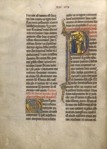 Initial P: Saint Paul Giving a Book to a Messenger by Unknown artist