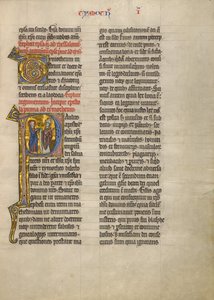 Initial P: Saint Paul with a Book and a Bishop by Unknown artist