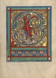 Initial Q: Saint Michael and the Dragon by Unknown artist