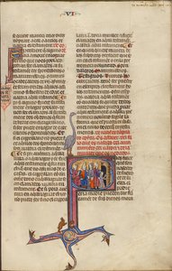 Initial S: A Man and a Woman Speaking while a Woman Stands Nearby with a Child and a Man Departs with another Child by Unknown artist