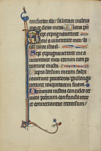 Initial S: A Man with a Cross Chasing Away Two Devils by Unknown artist