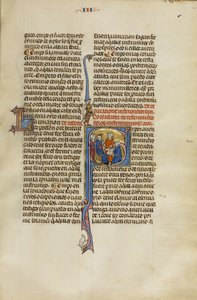 Initial S: Two Men Disputing before a Judge by Unknown artist