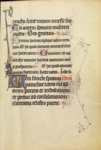 Initial V: A Male Saint and a Female Saint in Conversation by Unknown artist